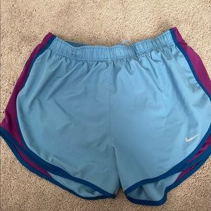 Nike Dri-Fit Blue and purple shorts. Large.